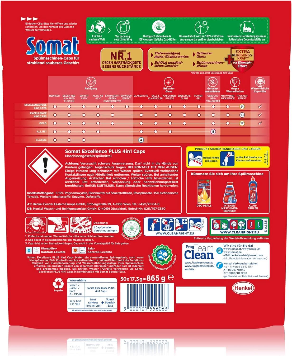 Somat Excellence plus kapsułki 4w1 (50 kapsułek), tabletki do zmywarki Naty Shop
