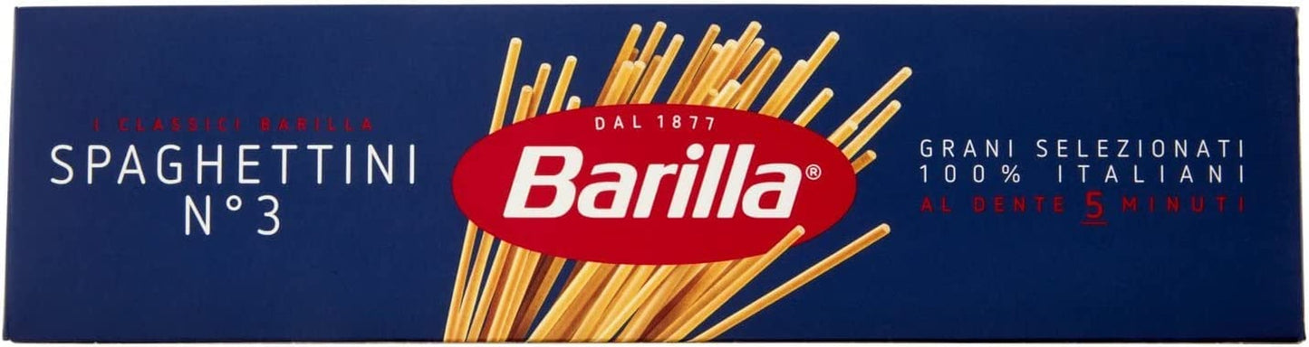 Barilla Pasta Klassische Spaghetti n.5 aus wysokiej jakości Hartweizen immer al dente, (1 x 500 g), bez smaku