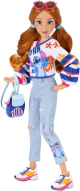 Disney ILY 4EVER Fashion Dolls Stitch z rudymi włosami, 11,5 cala, 13 punktów artykulacji, dwa kompletne stroje do mieszania i dopasowywania oraz błyszczący pierścionek Mickey dla Ciebie! Domyślny tytuł lalki Naty Shop