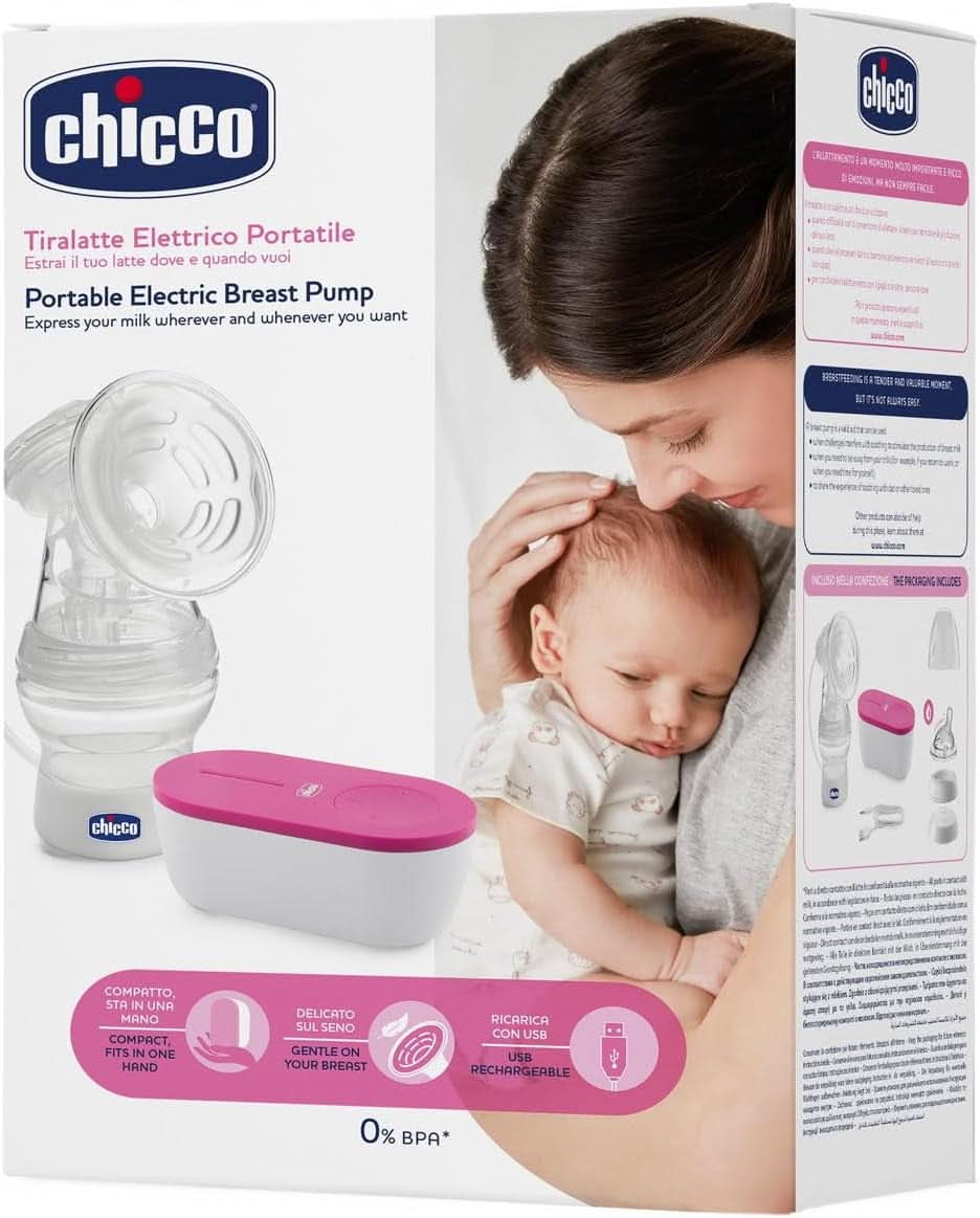 Chicco, przenośny laktator elektryczny, 5 poziomów intensywności, 150 ml Żywność i akcesoria do karmienia piersią Sklep Bebe Naty