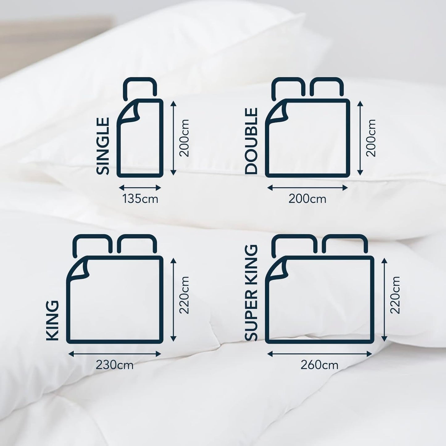 Kołdra dla alergików Snuggledown Freshwash, 13,5 Tog Winter Warm, bawełniana, biała, łóżko pojedyncze. Kołdry i kołdry Naty Shop