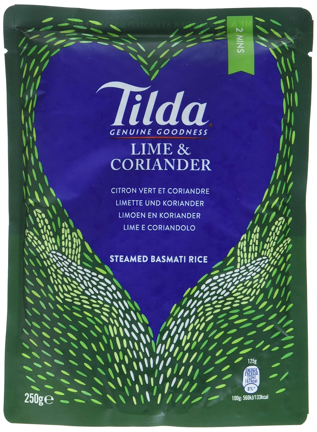 TILDA Ryż Basmati na parze z limonką i kolendrą do kuchenki mikrofalowej, 250g
