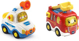 Vtech TUT TUT Baby Flitzer - Policja - Od 1-5 lat & TUT TUT Baby Flitzer - Wóz strażacki - Autko z muzyką, przyciskiem świetlnym, ciekawymi zdaniami i dźwiękami - Od 1-5 lat Bebe Toys Naty Shop Pakiet wozu strażackiego Baby Flitzer