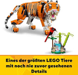 LEGO 31129 Creator Majestic Tiger, Panda or Fish Zestaw figurek zwierząt 3 w 1 dla dzieci Chłopcy i dziewczęta Zabawka do budowania Zwierzęta Zestawy do budowania Besuche den LEGO-Store