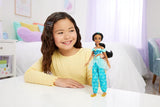 Mattel Disney Princess Toy Jasmine przegubowa modna lalka z błyszczącymi ubraniami i akcesoriami Disney filmowy prezent dla dzieci HLW12