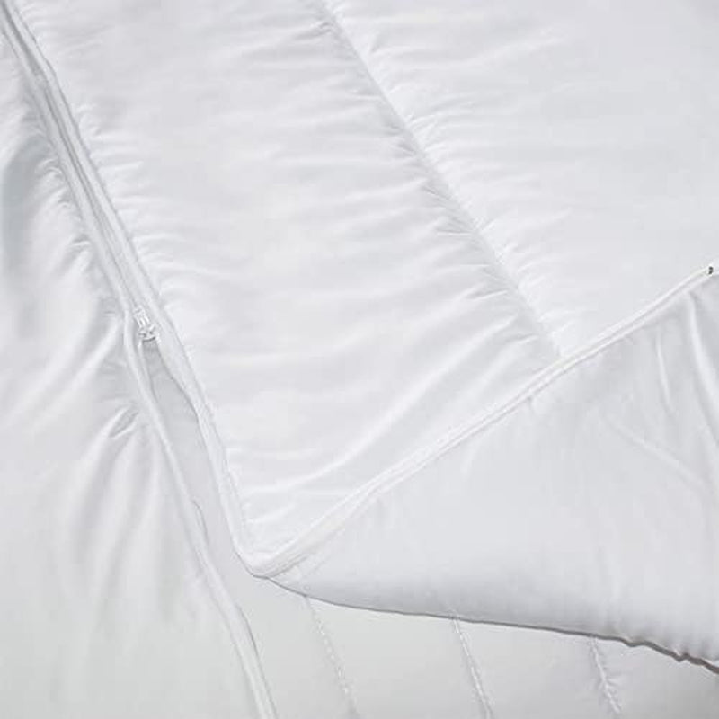 KSGB402460 Łóżko pikowane dla 2 osób, łatwe do prania, białe, 220X240 cm Kołdry i kołdry Naty Shop