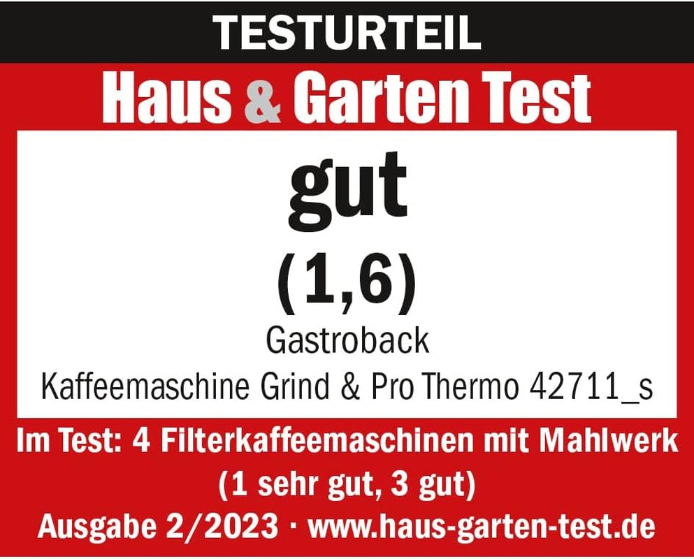 Ekspres termiczny GASTROBACK Grind & Brew Pro, srebrny, czarny