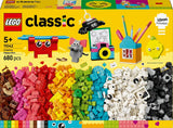 Kreatywne pudełko LEGO Classic, kolorowe klocki do pomysłowego odgrywania ról, zestaw do budowania dla początkujących, zabawki dla dziewcząt i chłopców od 5 lat, modele do ponownego budowania 11042 Zestawy do budowania Besuche den LEGO-Store