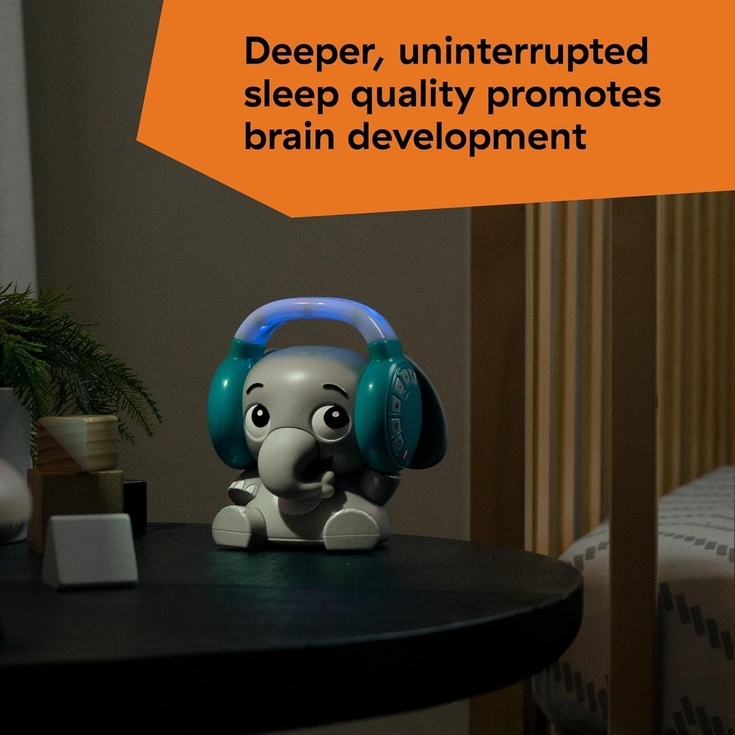 Baby Einstein Earl the Elephant Sound Machine Bluetooth, system muzyczny + lampka nocna, zabawki dla niemowląt i małych dzieci Bebe Naty Shop