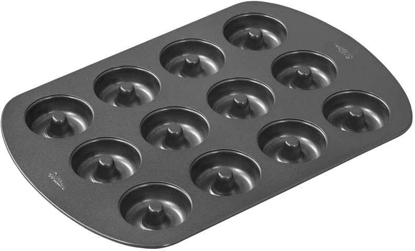 Wilton Donut-Backform Mit 12 Mulden Donutform, Hochwertige Donut Backform Mit Antihaftbeschichtung Für 12 Mini-Donuts, Spülmaschinenfest Formy i blachy do pieczenia Naty Shop Mini