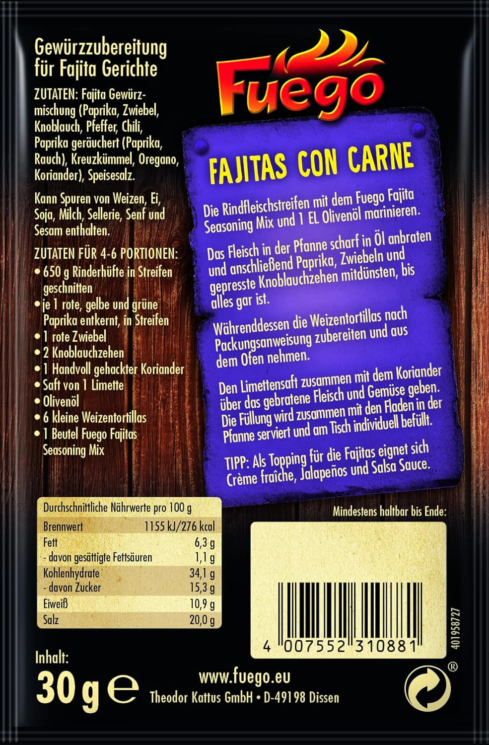 - Mieszanka przyprawowa Fajita | 30 g w torebce