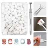 200 Stück Nail Art Schwamm Mit Metallgreifer,Nagelkunst Rendering Werkzeuge Mit Greifer,Gąbka Nagel Pinsel,Nageldesign Zubehör Für Nail Art Rendering
