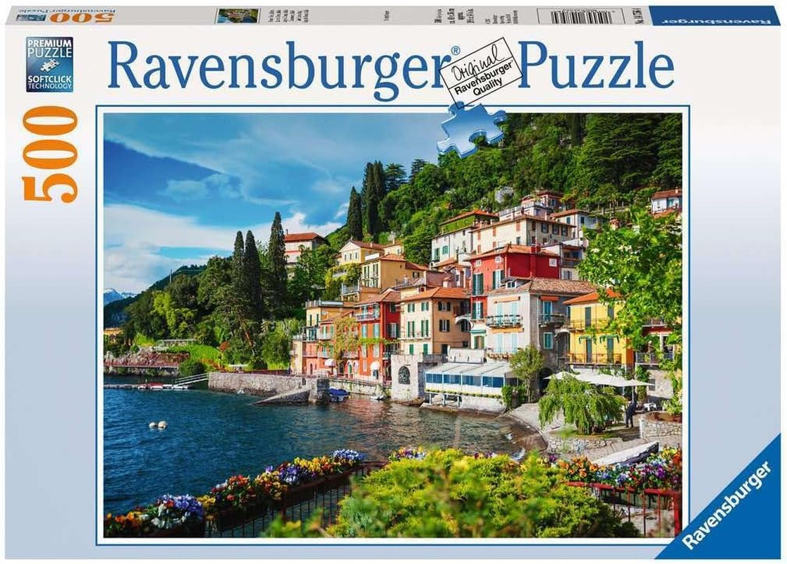 Ravensburger Puzzle 12000201 - Jezioro Como, Włochy - 500 elementów puzzle dla dorosłych i dzieci powyżej 10 lat, puzzle krajobrazowe z motywami włoskimi Puzzle Naty Shop Old Design