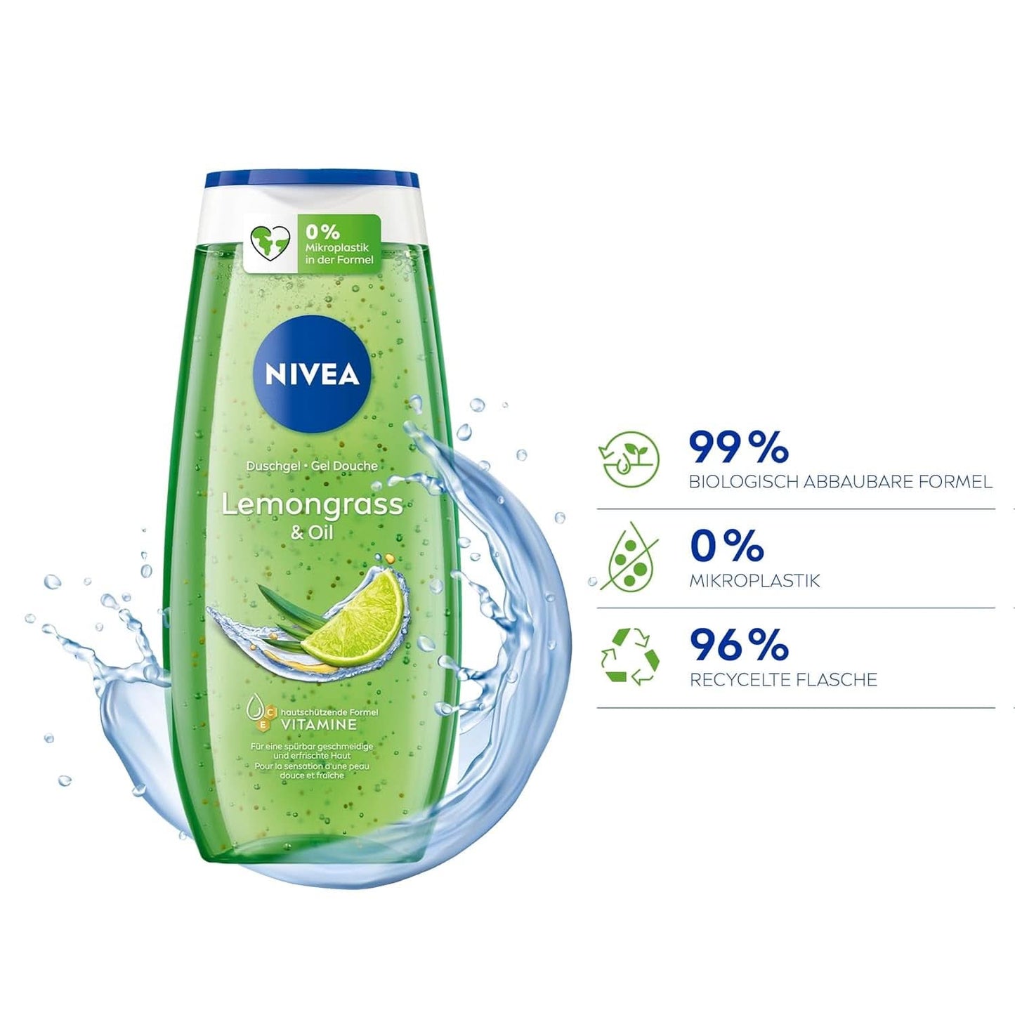 NIVEA Żel pod prysznic z trawą cytrynową i olejkiem, 250 ml Sklep Naty Shop