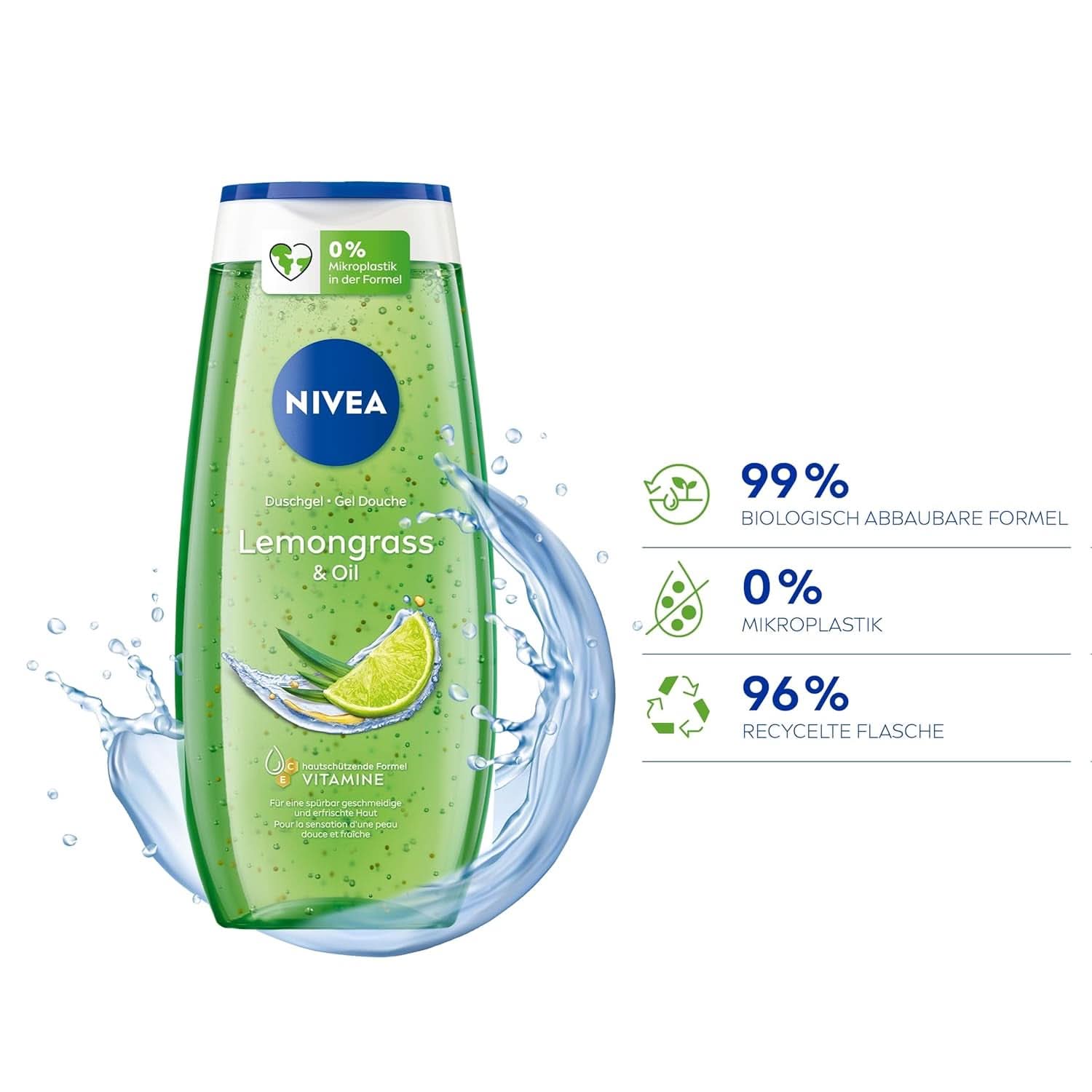 NIVEA Żel pod prysznic z trawą cytrynową i olejkiem, 250 ml Sklep Naty Shop