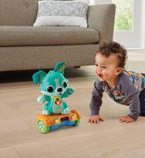 Vtech Baby Catch Me Puppy - Zmotoryzowany szczeniak na deskorolce zachęca do ruchu - Z ruchomymi uszami, piosenkami, dźwiękami i treściami edukacyjnymi - Dla dzieci w wieku 12-36 miesięcy Bebe Toys Naty Shop