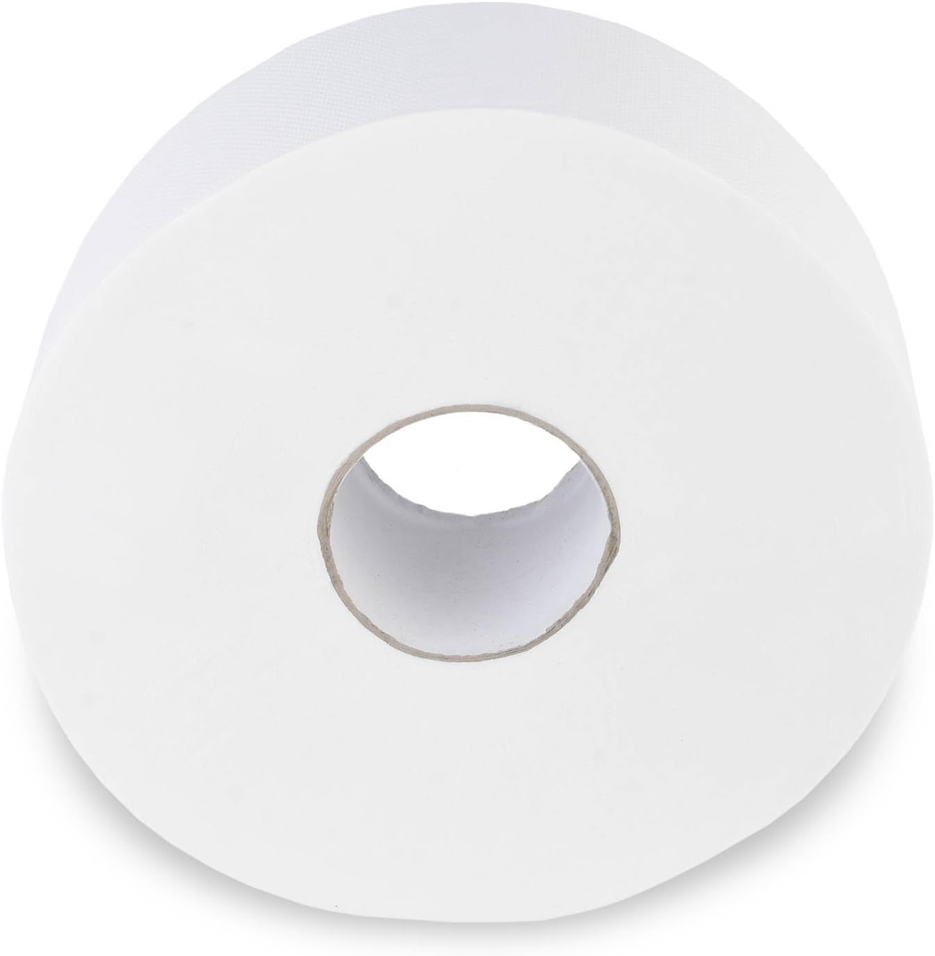 Dwuwarstwowy papier toaletowy Quicky Jumbo, średnica 25 cm, jasnobiały, wytłoczony w drobne kropki, 6 rolek - chłonny i odporny na rozdarcie, zapewniający maksymalną higienę, idealny dla instytucji publicznych i przemysłu