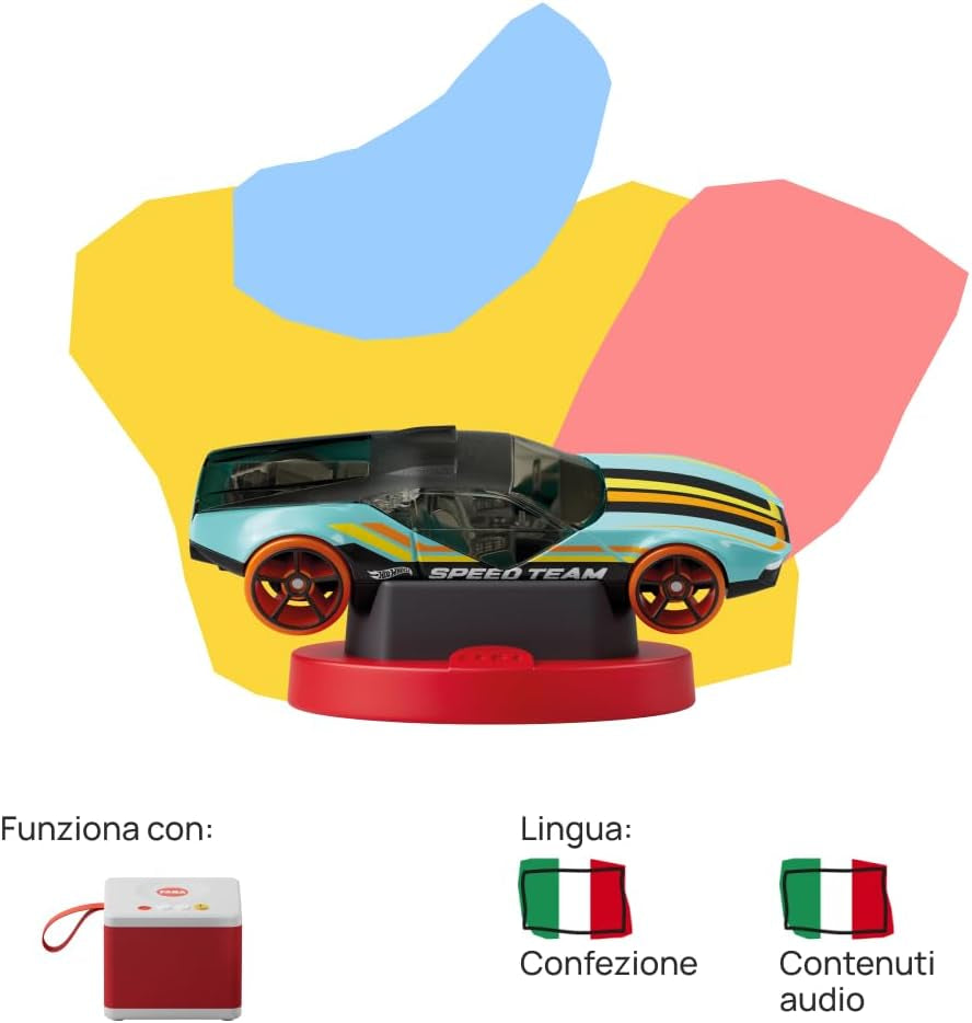 Figurka wydająca dźwięk ataku dinozaura Hot Wheels - opowieści i opowieści dźwiękowe dla chłopców i dziewcząt w wieku 3-5 lat, zabawka z treściami edukacyjnymi, wersja włoska Jucarii Bebe Naty Shop