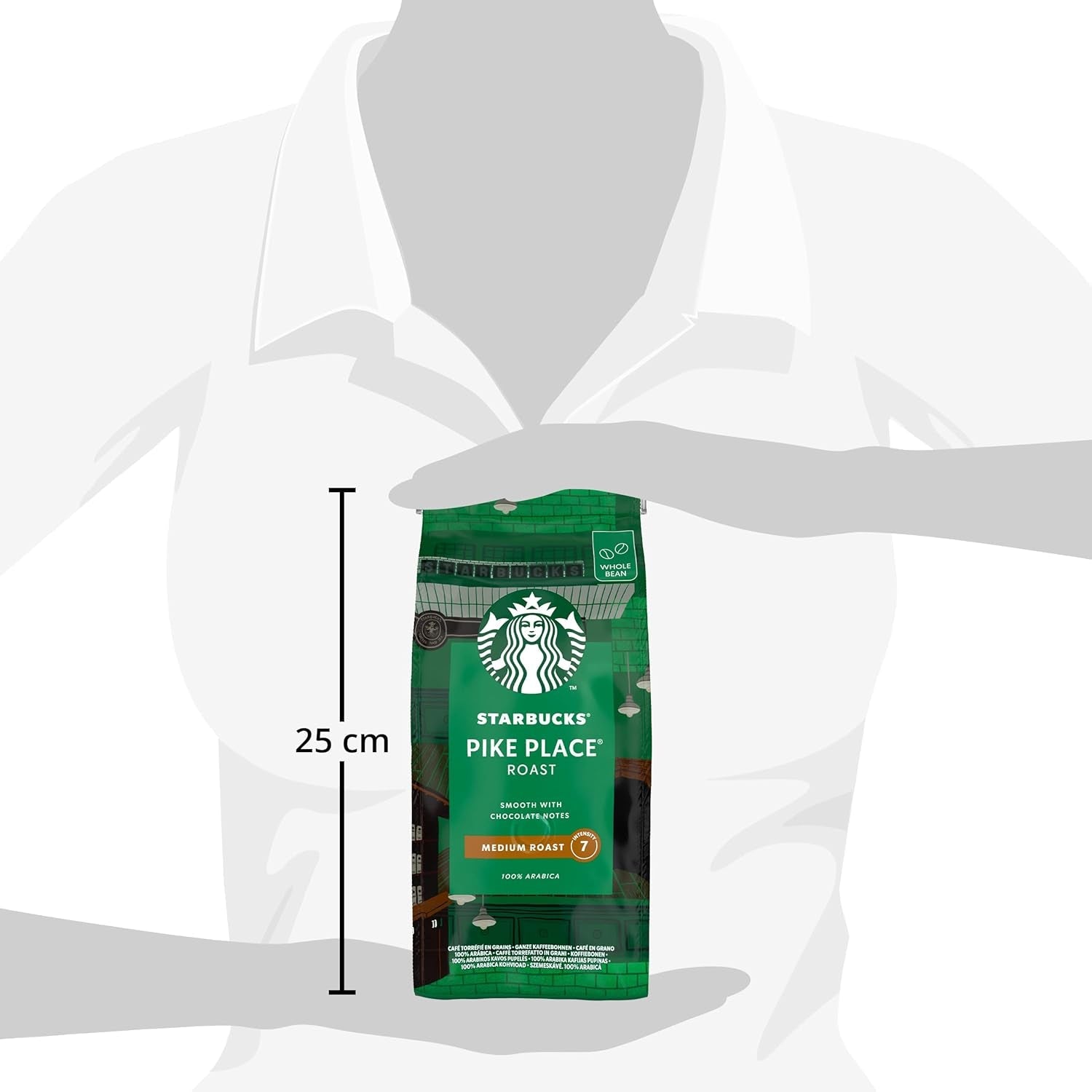 STARBUCKS Pike Place Roast, Mittlere Röstung, Ganze Kaffeebohnen 450g (opakowanie 4er)