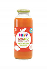 Hipp Soki 100% organiczne, wieloowocowe z marchewką, opakowanie 6 szt. (6 x 330 ml) Naty Shop 6 x 330 ml Wieloowocowe z marchewką