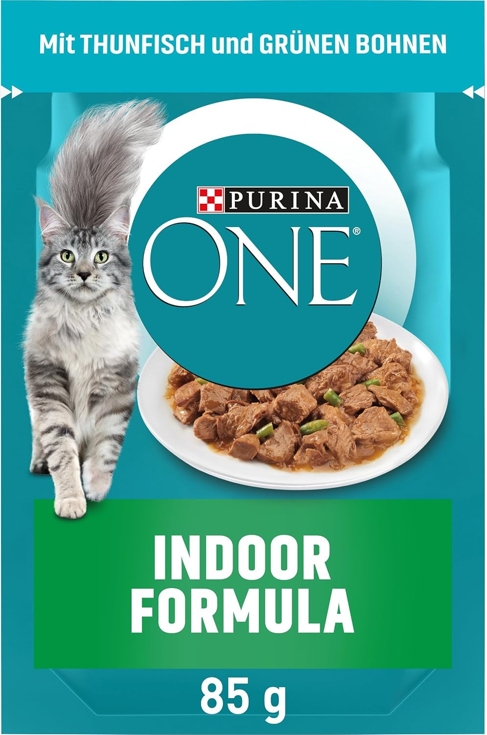 PURINA ONE Mokra karma dla kotów formuła do użytku domowego, delikatne kawałki w sosie dla domowych kotów z tuńczykiem, opakowanie 26 szt. (26 x 85 g)