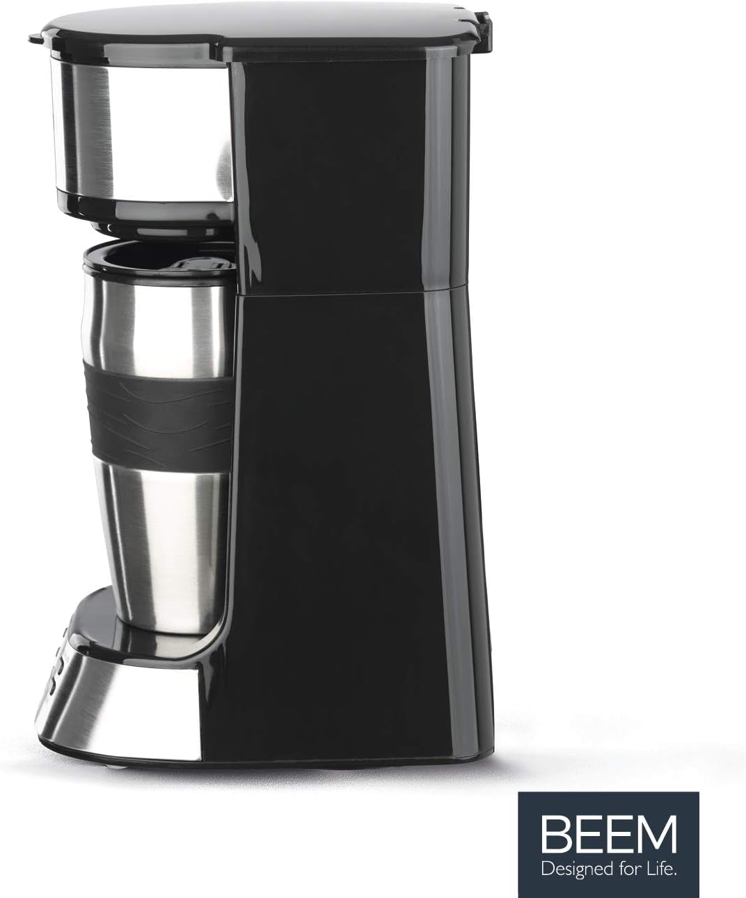 Ekspres BEEM THERMO 2 GO z pojedynczym filtrem i kubkiem termicznym 0,4 l | Filtr stały | Z 24-godzinnym timerem na poranną filiżankę gorącej kawy, bez czekania | 750 W