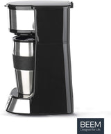 Ekspres BEEM THERMO 2 GO z pojedynczym filtrem i kubkiem termicznym 0,4 l | Filtr stały | Z 24-godzinnym timerem na poranną filiżankę gorącej kawy, bez czekania | 750 W