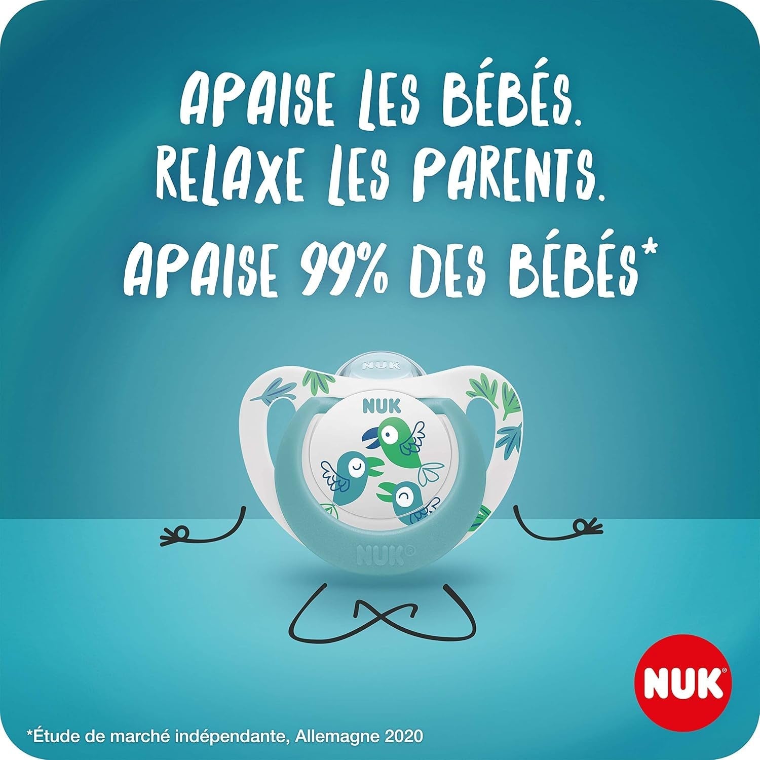 NUK Star Night & Day smoczek dla niemowląt 0-6 miesięcy świecący w ciemności silikonowy różowy kot bez BPA, 2 szt.