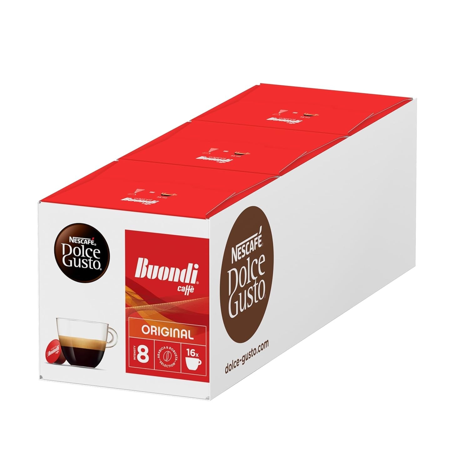 NESCAFÉ DOLCE GUSTO Espresso Buondi Kaffeekapseln 3-pak (3 x 16 Kapseln)