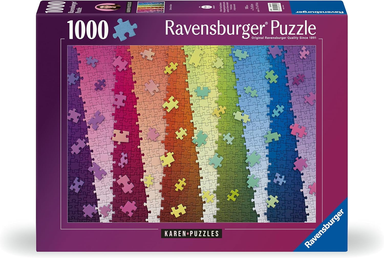 Puzzle Ravensburger dla dorosłych 1000 elementów - Kolor po kolorze Puzzle Naty Shop