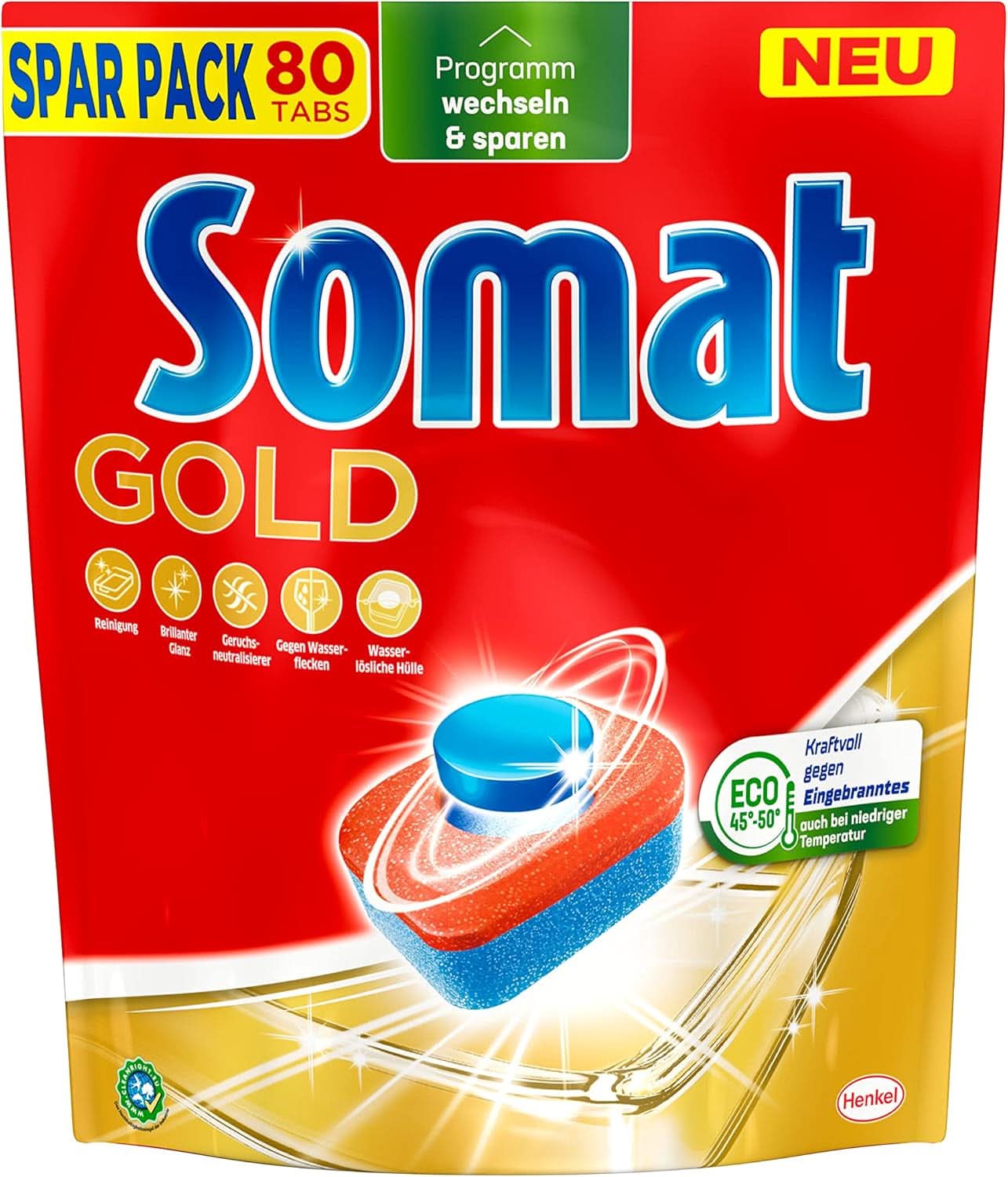Somat Gold tabletki do zmywarki (105 tabletek) Naty Shop Detergenty Kuchenne 80 kapsułek -