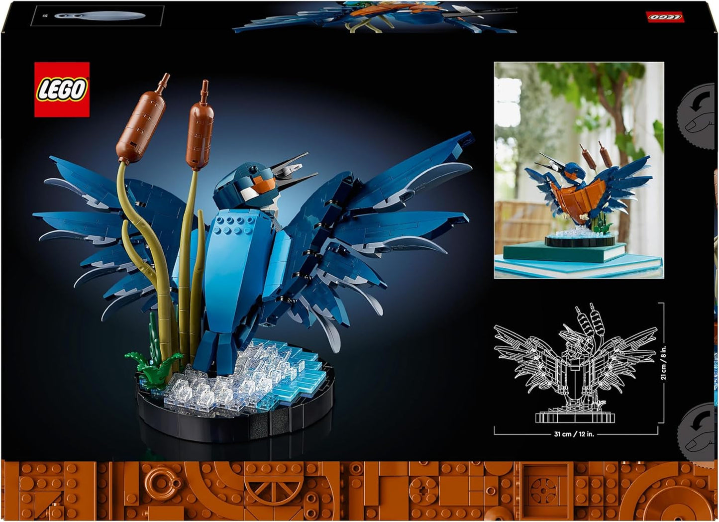 LEGO Icons Zestaw do budowania modelu zimorodka dla dorosłych, figurka ptaka do salonu lub biura, dekoracje domu i biura, prezent dla miłośników ptaków i ornitologów, kobiet i mężczyzn 10331 Zestawy do budowania Besuche den LEGO-Store