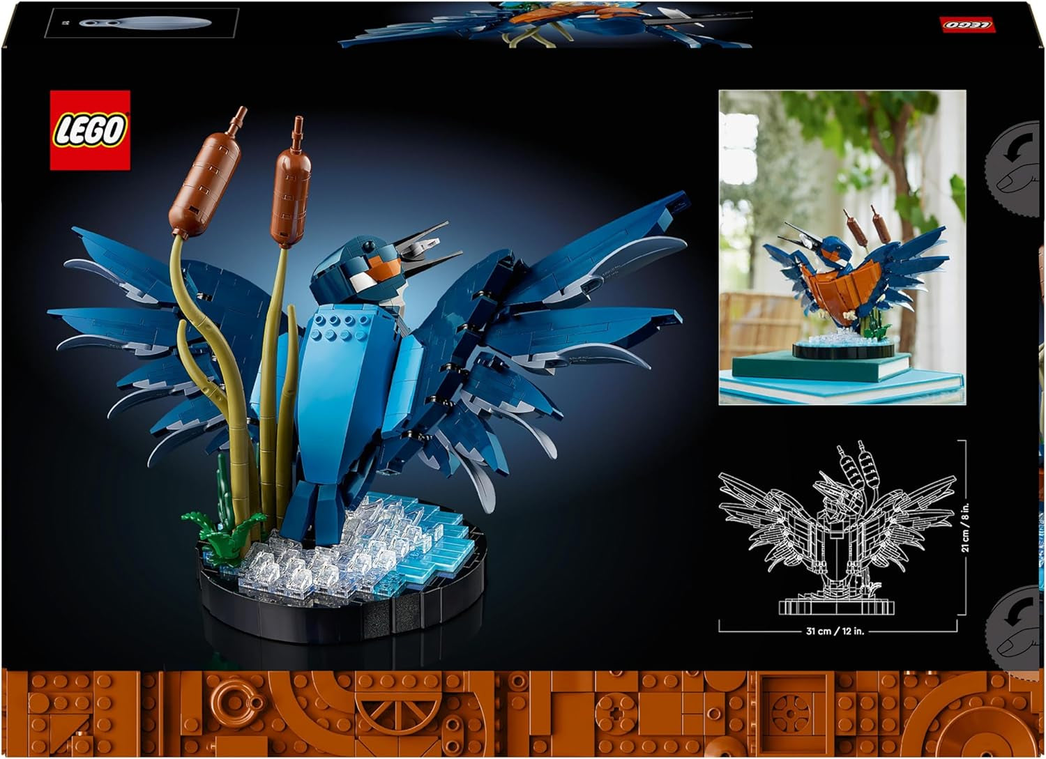 LEGO Icons Zestaw do budowania modelu zimorodka dla dorosłych, figurka ptaka do salonu lub biura, dekoracje domu i biura, prezent dla miłośników ptaków i ornitologów, kobiet i mężczyzn 10331 Zestawy do budowania Besuche den LEGO-Store