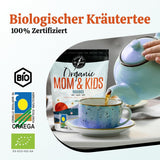 VITSTORM® BIO TEE Mom & Kids - Herbata dla kobiet i karmiących piersią - Rooibos, jabłko, koper włoski, melisa, alchemilla, truskawka - Herbata relaksująca - Owocowa i pyszna - Bez kofeiny - Herbata ziołowa 100 g