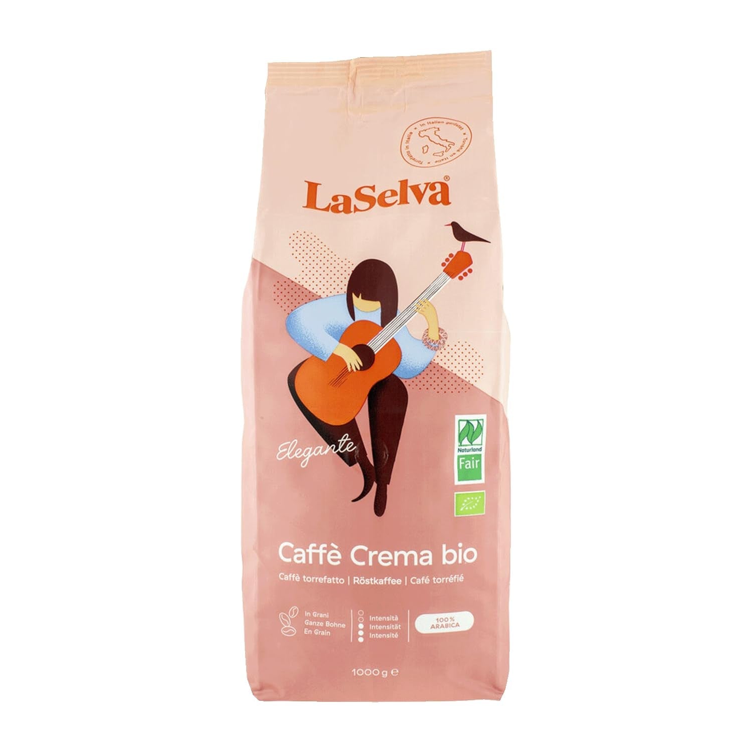Caffé Crema Elegante Kawa palona, ​​całe ziarna, bio, 1 kg