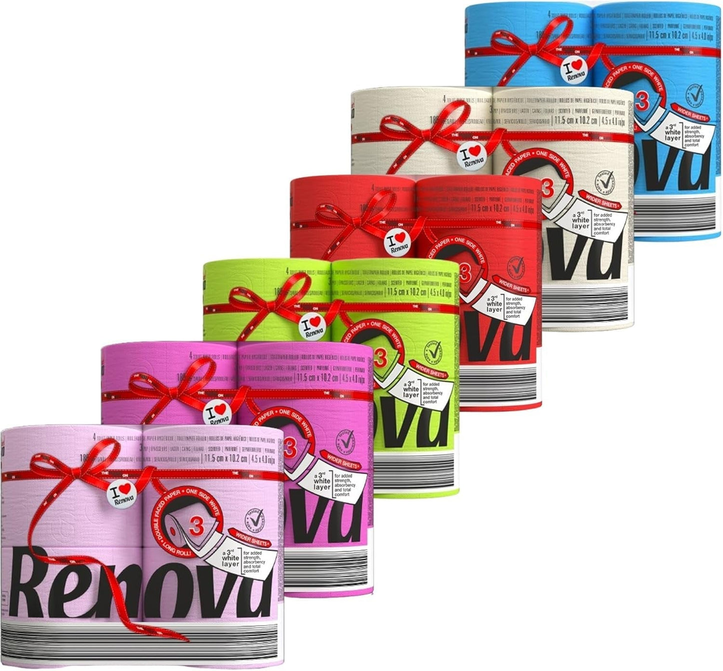 Papier toaletowy Renova, zielony, 4 rolki