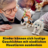 LEGO 31137 Creator Zestaw 3 w 1 ze słodkim psem z figurkami zwierząt Jamnik, mops, pudel i inne zabawki dla dzieci w wieku powyżej 7 lat, prezent dla miłośników psów Zestawy do budowania Besuche den LEGO-Store