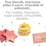 Scrapcooking - Zestaw 3 metalicznych barwników spożywczych - Barwniki spożywcze: złoto, różowe złoto i rubin - Jadalny barwnik spożywczy do pieczenia, ciast, ciasteczek, ciast, czekolady - 4019