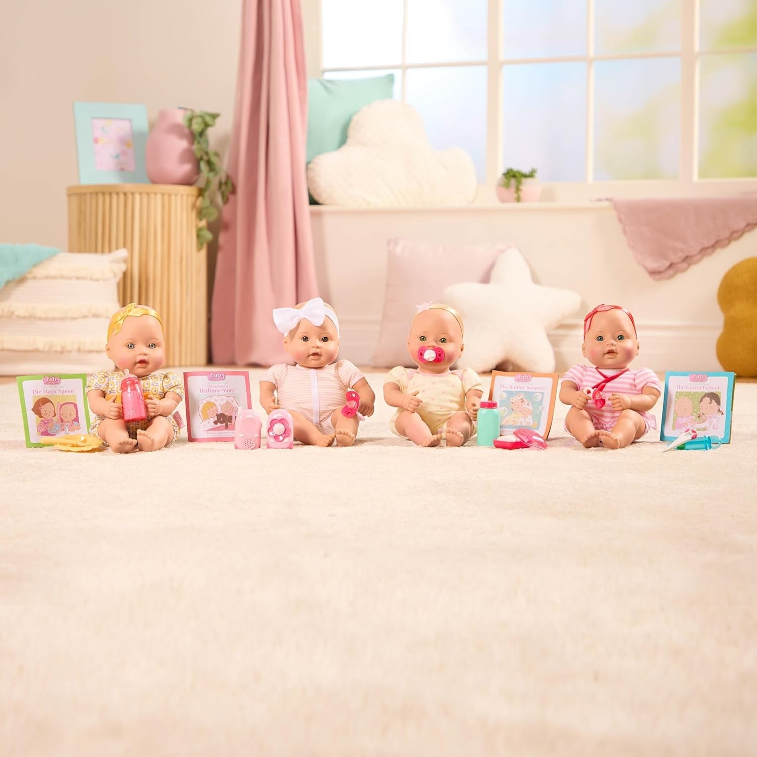 Lalka Baby Sweetheart - Pora na sen - 31 cm - Miękkie ciało - Akcesorium do smoczka - Zabawa w udawanie - Zabawka od 3 lat i więcej