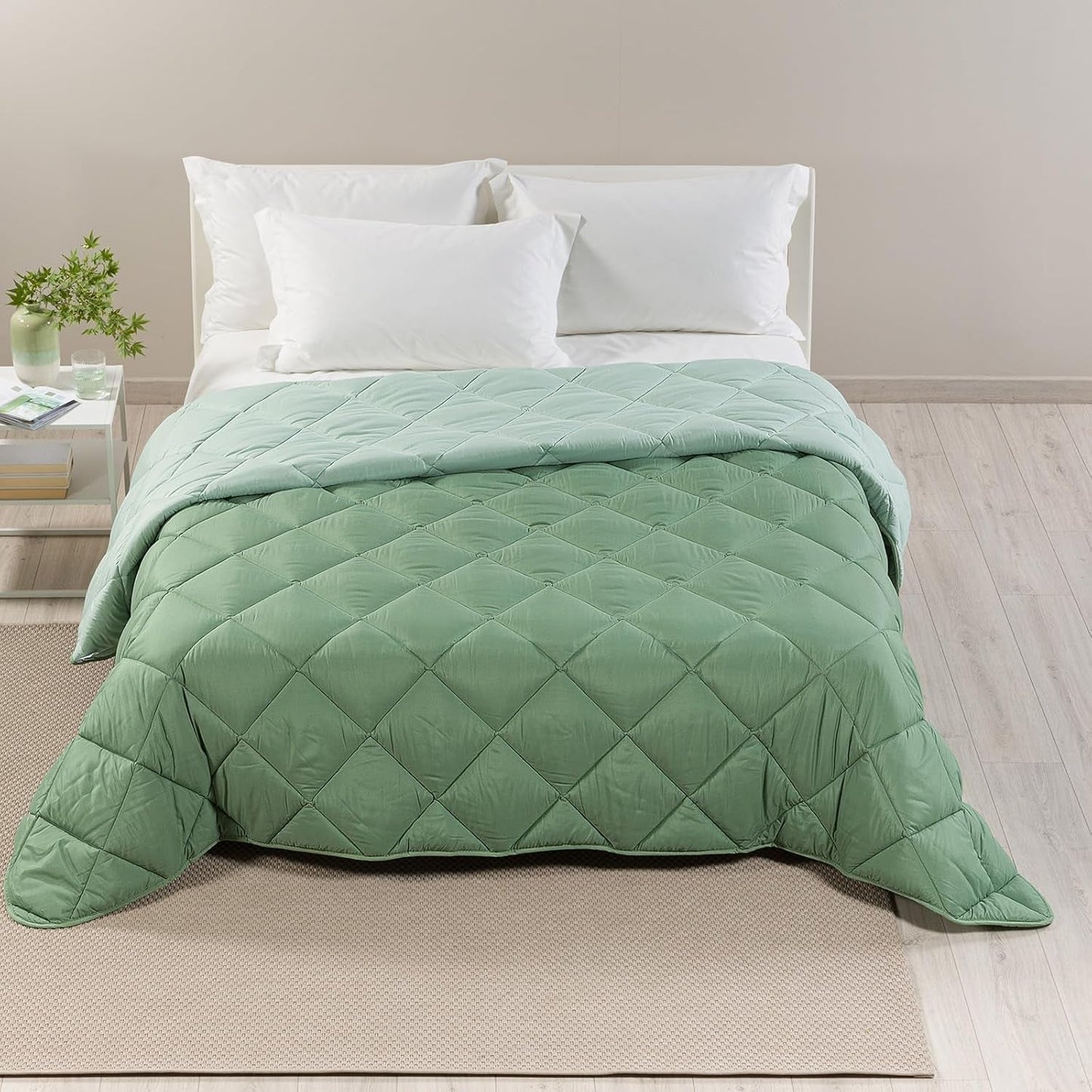 Caleffi Podwójna kołdra zimowa 260 x 265 cm Podwójne łóżko z mikrofibry Zimowa miękka wygodna wyściełana Trwała, nadająca się do prania kołdra hipoalergiczna Made in Naty Shop Kołdry i kołdry