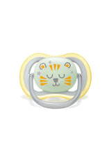 Philips AVENT Ultra Air smoczek na noc dla dzieci w wieku powyżej 18 miesięcy Świecące w ciemności podwójne opakowanie Cloud/Tiger (model SCF376/01)