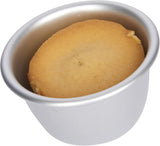 Kitchencraft Mini foremki do budyniu Anodyzowane aluminium 7,5 cm Zestaw 4 srebrnych foremek i tac do pieczenia Naty Shop