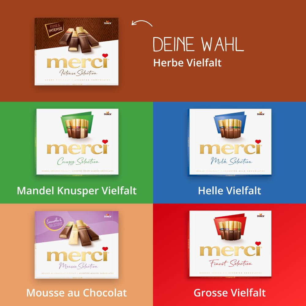 Finest Selection odmiana ciemnej czekolady – 6 x 250g – Specjały z rafinowanej ciemnej czekolady – Praliny z nadzieniem i bez