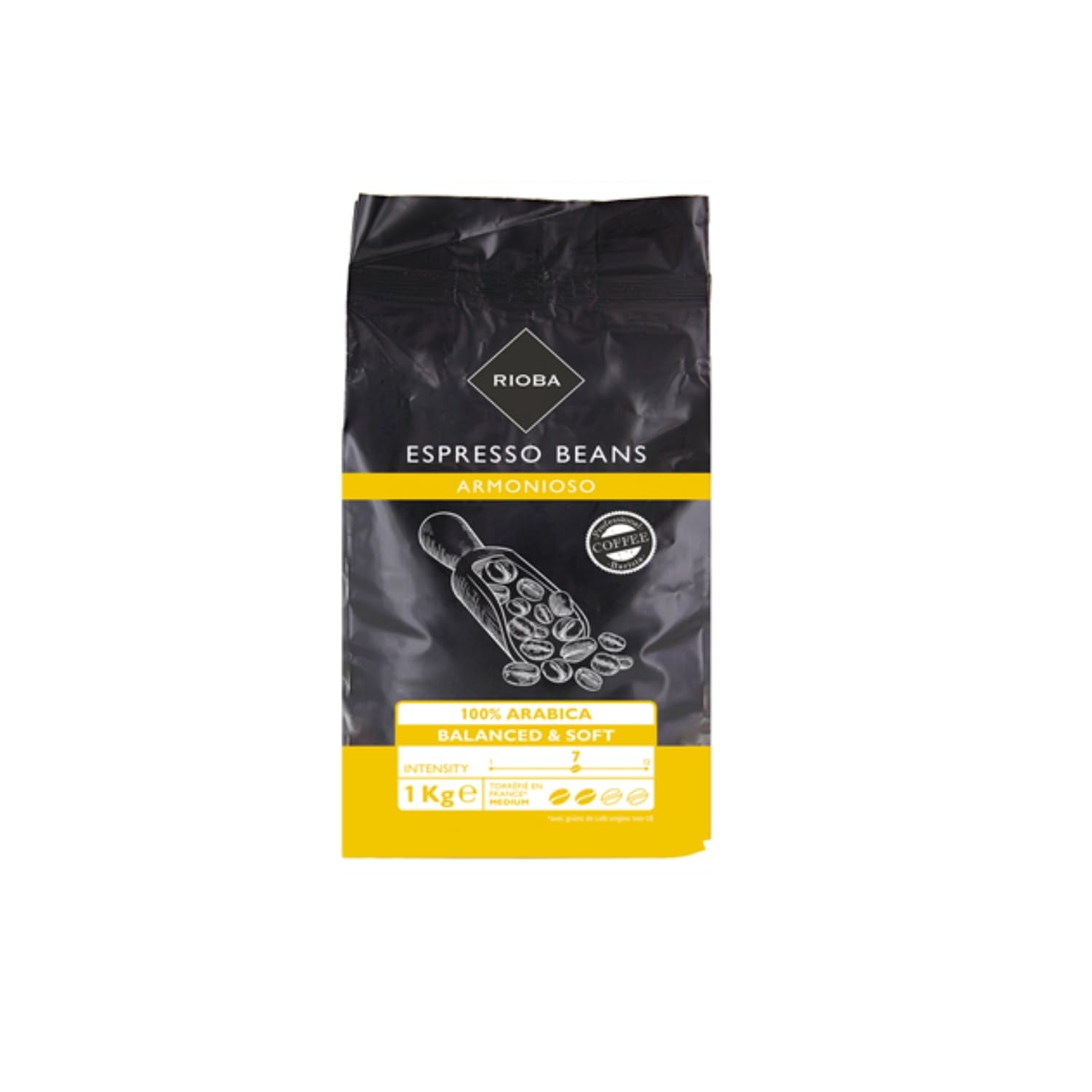 Kawa ziarnista 100% Arabica - Intensywność 7 Rioba - 1kg