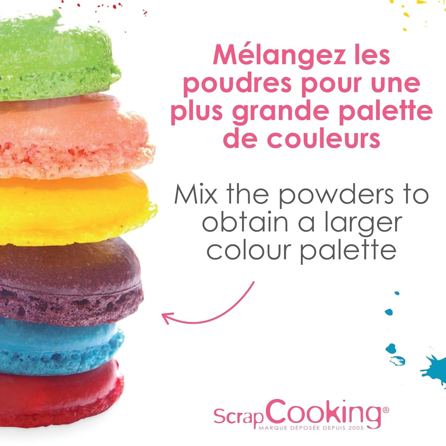 Scrapcooking - Zestaw 3 barwników spożywczych w proszku - Czerwony Żółty Niebieski - Barwnik spożywczy do pieczenia, ciast, ciastek, ciastek, ciasta, kremówki, tęczowego ciasta - 4011