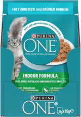 PURINA ONE Mokra karma dla kotów formuła do użytku domowego, delikatne kawałki w sosie dla domowych kotów z tuńczykiem, opakowanie 26 szt. (26 x 85 g)