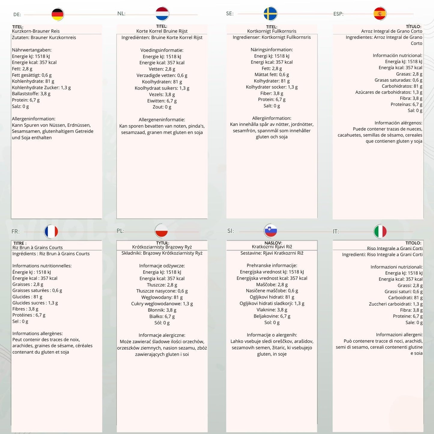 Wholefood Earth krótkoziarnisty ryż brązowy - bez GMO - naturalny - wegański - bez nabiału - bez dodatku cukru, 3 kg