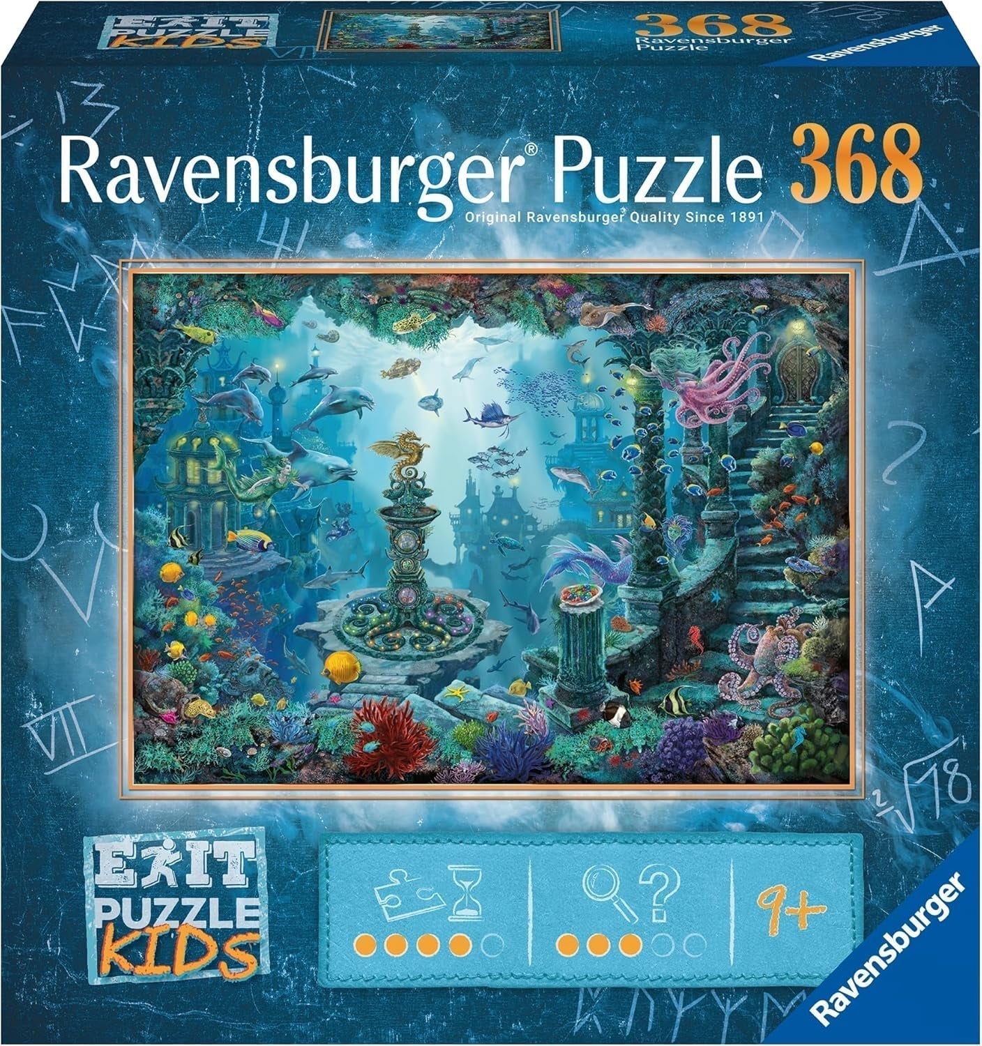 Ravensburger EXIT Puzzle Kids - 13394 W Podwodnym Królestwie - układanka 368 elementów dla dzieci powyżej 9 lat, puzzle dla dzieci Puzzle Naty Shop Domyślny tytuł