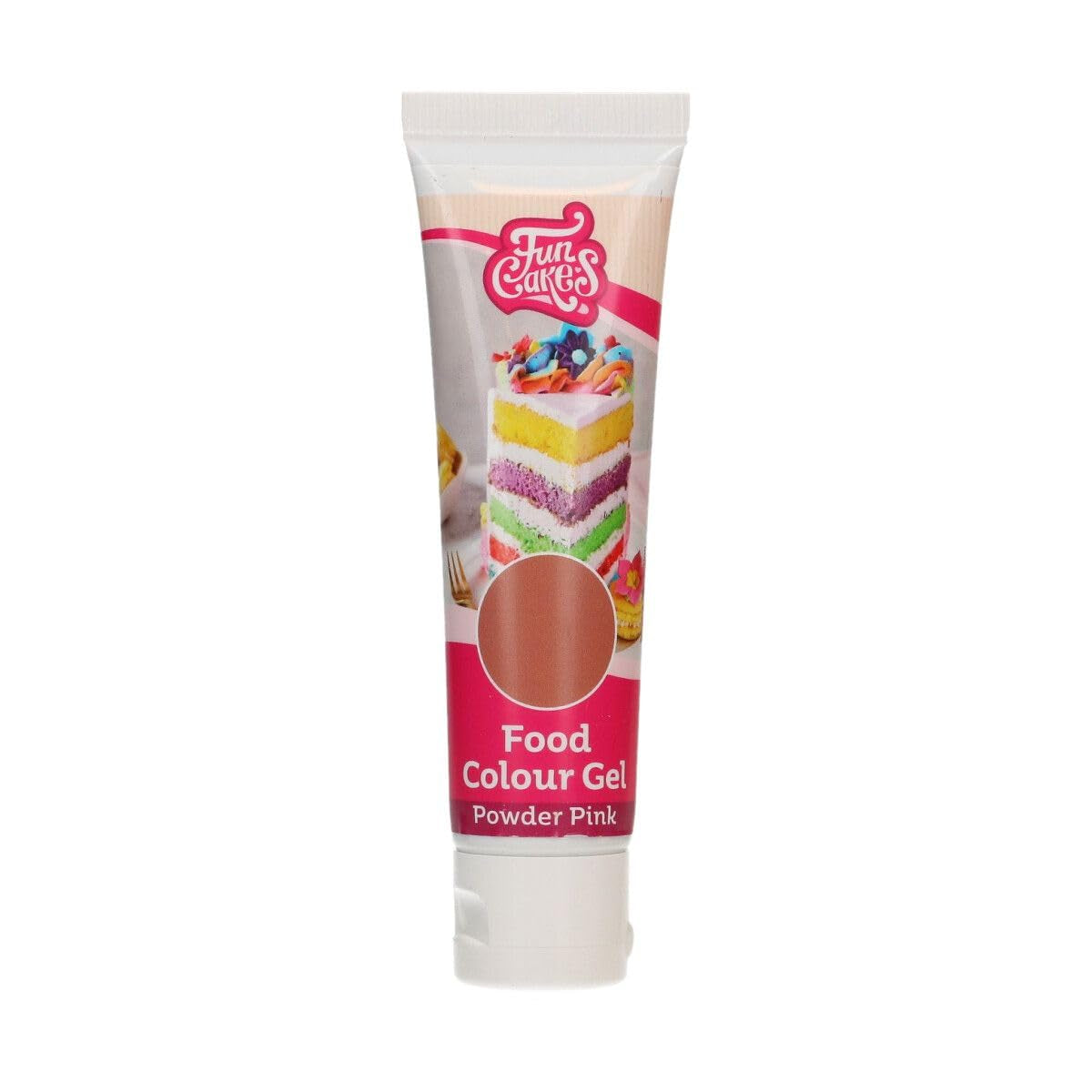 Barwnik spożywczy Funcakes Gel Powder Pink: Wysoce skoncentrowany barwnik spożywczy do ciast, śmietany, kremówki, marcepanu, ciastek, łatwe dozowanie, pojedyncze krople do tworzenia żywych kolorów, Halal, 30 g