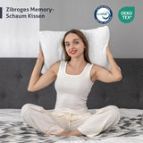 Poduszka z pianki memory EGO HOME 40x80 cm z rozdrobnioną pianką z pamięcią kształtu - Oddychająca, ergonomiczna poduszka podtrzymująca szyję dla osób śpiących na boku, plecach lub brzuchu - Certyfikat Oeko-Tex - Poszewka nadająca się do prania